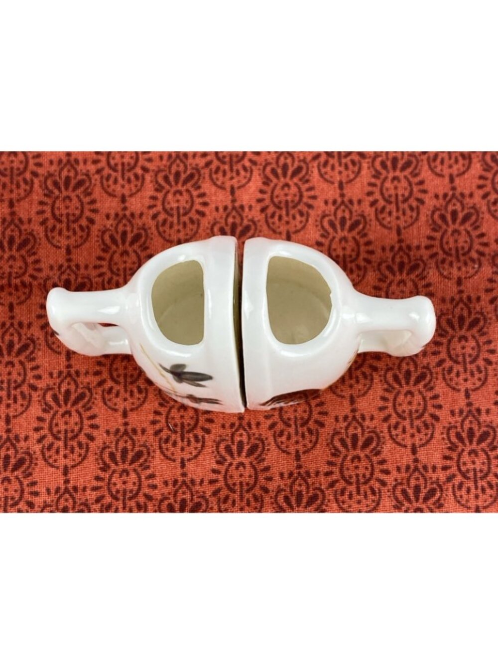 Our Own Import Bone China Clothes Iron Toothpick Holder Set Japan Rooster Floral - Picture 15 of 15